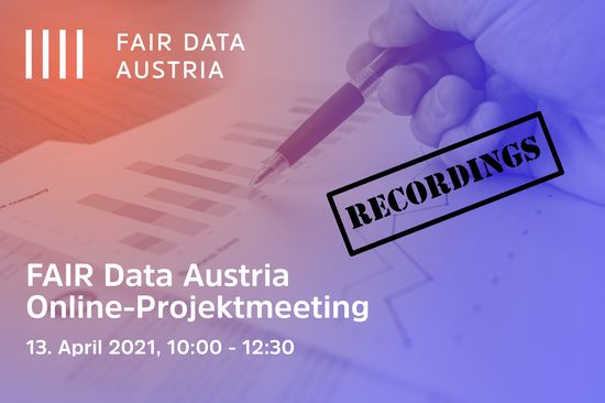 Hinweis auf das Online-Meeting mit Stempel "Recordings"