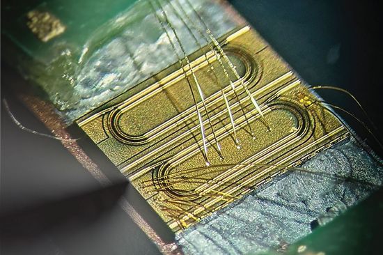 Mikrochip mit Laserstruktur