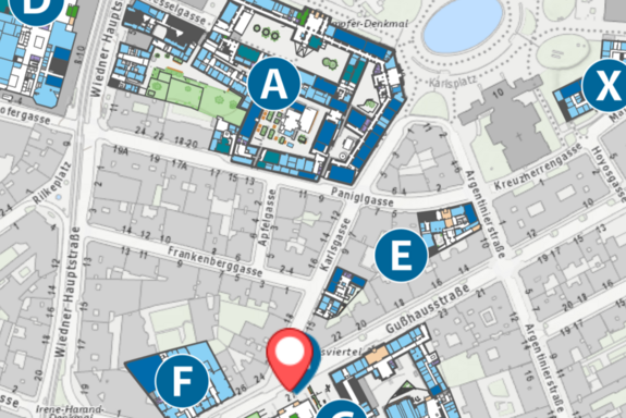 Wegeführung zum Student Support.