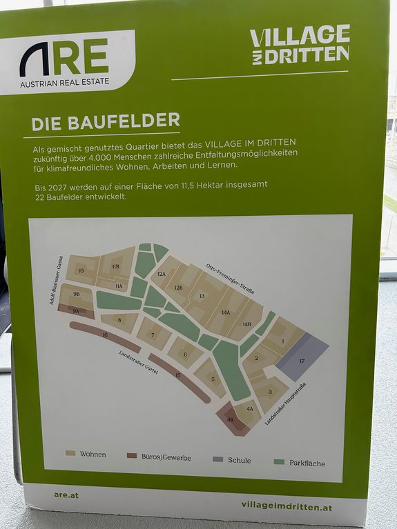 Info-Plakat zu den Baufeldern