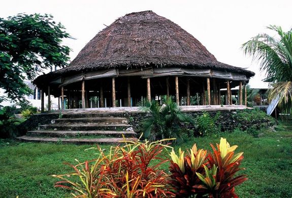Ein traditionelles Haus auf Samoa