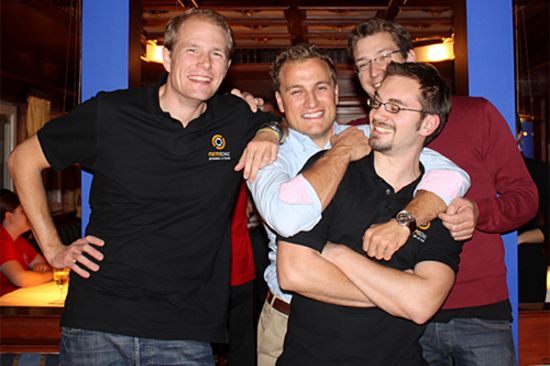 Das Gewinner Team (v.l.n.r.: Max Walchshofer, Harald Müller, Wolfgang Hanser und Christoph Fleischmann)