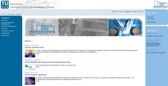 Screenshot der neuen Website Screenshot der neuen Website