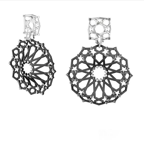 Auch Ohrhänger können aus Beton gemacht werden.