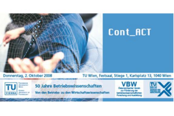 Einladungsfolder 50 Jahre Betriebswissenschaften