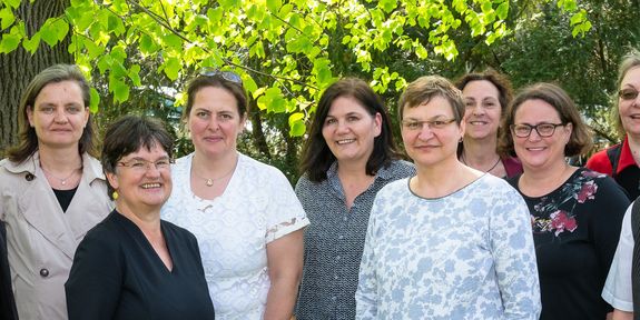 Mitglieder des AKG der TU Wien (2018): Paulus Ebner, Sabine Plakolm, Annette Foelske, Margit Pohl, Karin Poljanc, Gabriele Plepelits, Klaudia Hradil, Ursula Adam, Kerstin Schneider-Hornstein, Katharina Prinzenstein, Gesa Witthöft, Verena Mrazky (v. l. n. r.)