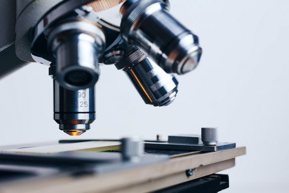 Großaufnahme eines Mikroskops