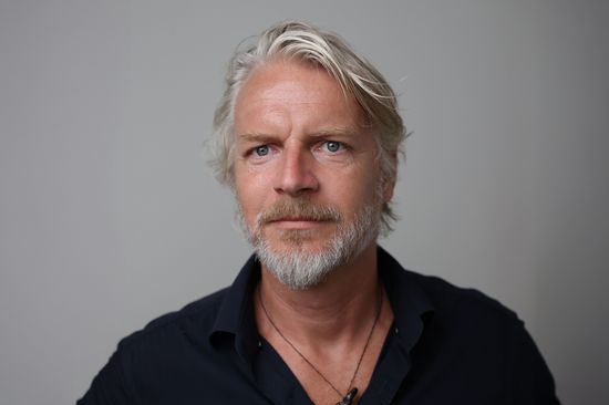 a man with white hair