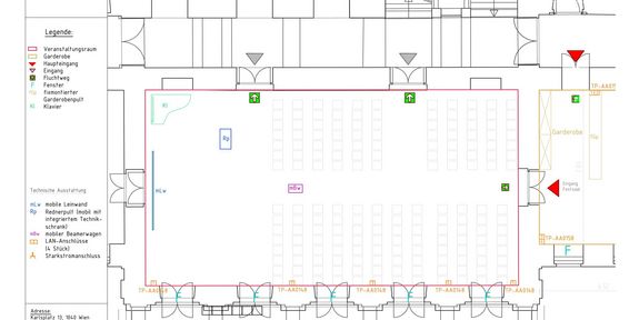 Festsaal CAD Plan Kinobestuhlung Festsaal CAD Plan Kinobestuhlung