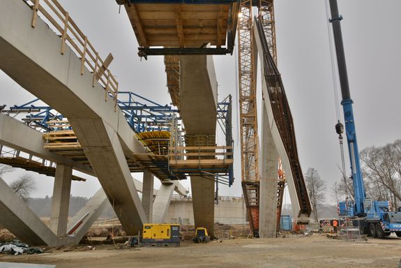 Four structuresa re built next to each other