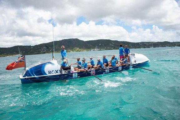 "Roxy", the boat in which the team crossed the Atlantic Ocean.
