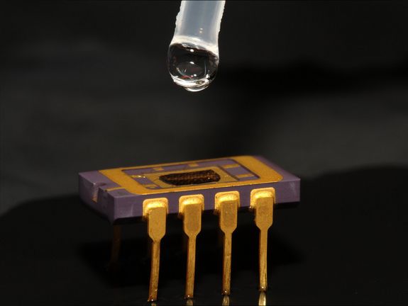 ein Chip und ein Tropfen