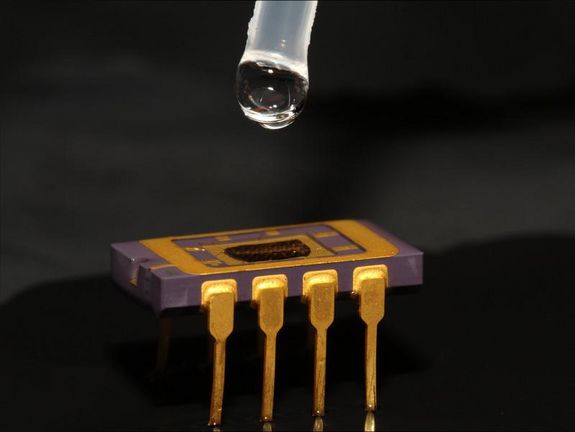 ein Chip und ein Tropfen