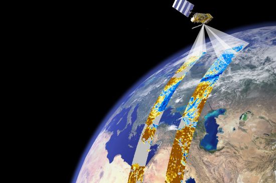 Satelliten wie Envisat oder Metop (Bild) liefern Daten für das TU-Projekt