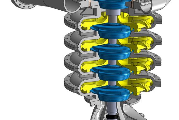 grafisches Modell einer modularen Pumpturbine
