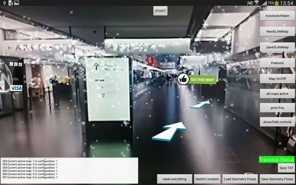 Das Programm erkennt eine große Anzahl von charakteristischen Punkten - wenn manche davon verdeckt sind, macht das auch nichts.