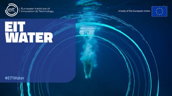 Grafik von Eitelkeit Water mit einem Taucher im Meer