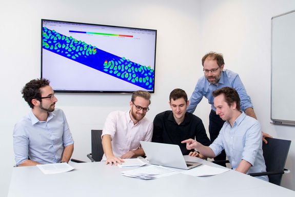 Andre Brandstötter, Michael Horodynski, Kevin Pichler, Stefan Rotter, Matthias Kühmayer (v.l.n.r.) (Download und Verwendung honorarfrei © TU Wien)