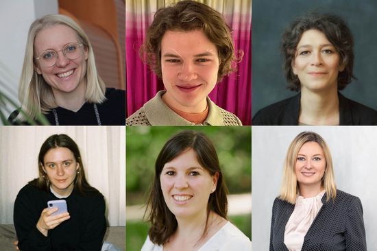 Collage: Dinah Gaffal, Daniil Makhmudov und Brigitte Ratzer (oben, von links) Martha Seeger, Ruth Strobl und Anna Winkler (unten, von links)