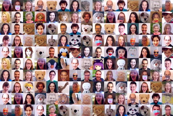 Screenshot aus dem Siegervideo des TU Chors