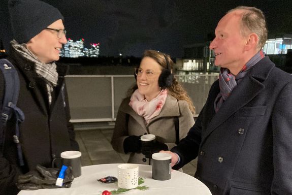 Alumni drinking punch