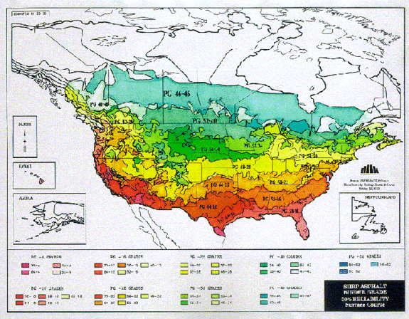 Bitumen Performance Grades für die USA