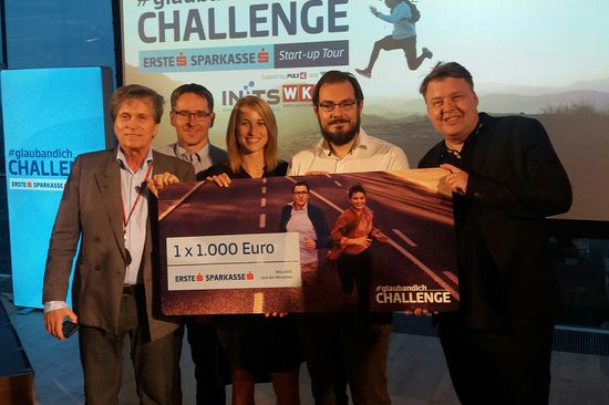 Das SzeleSTIM-Team: Constantin Szeles, Eugenijus Kaniusas, Sarah Lechner, Stefan Kampusch, Andreas Dittrich (v.l.n.r.)