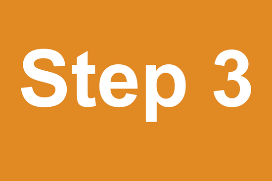 sign "step 3"