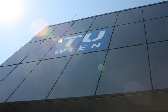 TU logo on the Plus-Energy office tower