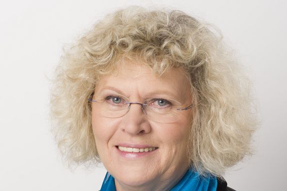 Sabine Seidler Portrait photo of headmistress on the white background