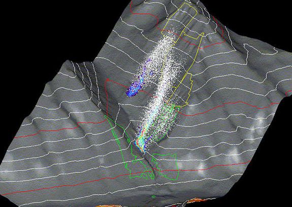 Abb. 4: Ischgl 1984. Gekoppelte Simulation (Real-Clip, 444 kB, 5 sec).