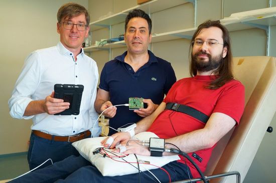 from left: Eugenijus Kaniusas, Babak Dabiri and Andreas Dickinger