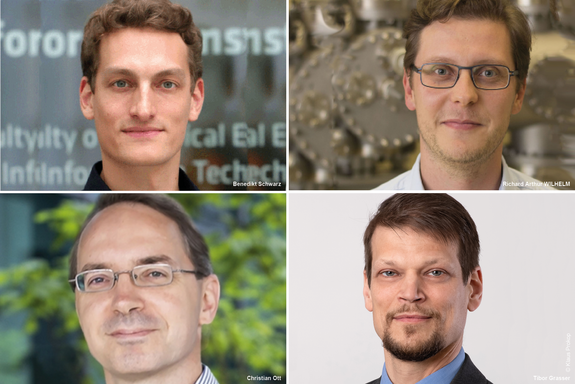 Collage mit Porträtbildern von vier Personen.