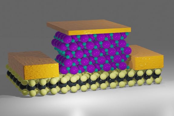 Model of a calcium fluoride transistor