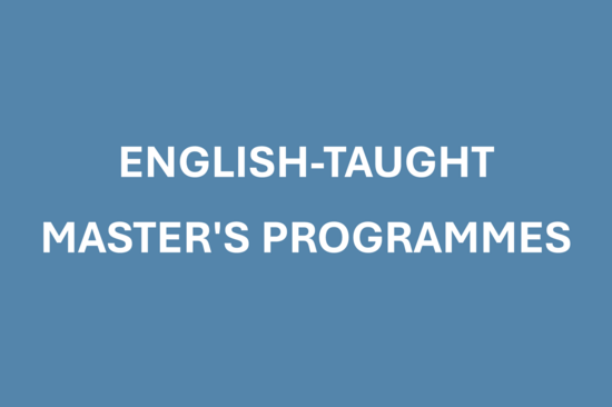English-taught Master's Programmes