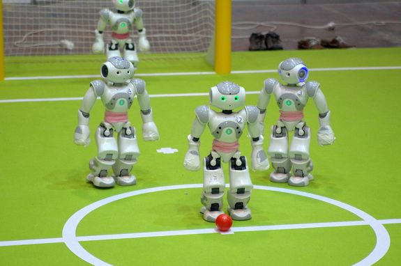 Die Fußballroboter der TU Wien im Einsatz