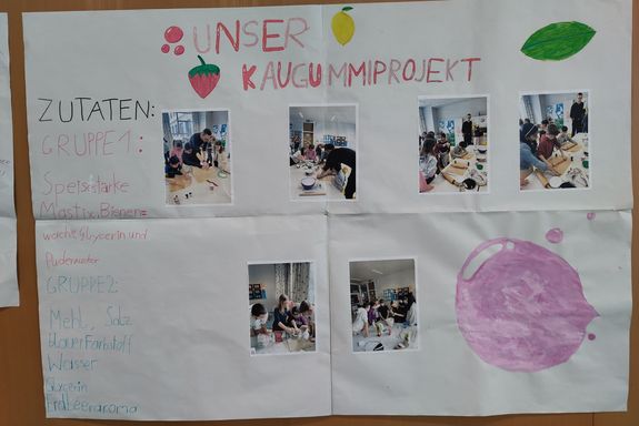 Plakat zum Thema Kaugummi