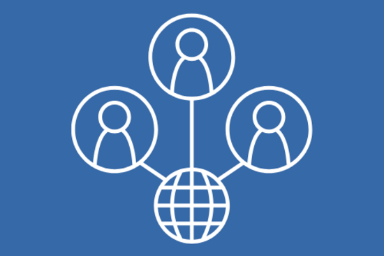 Icon representing international guests.