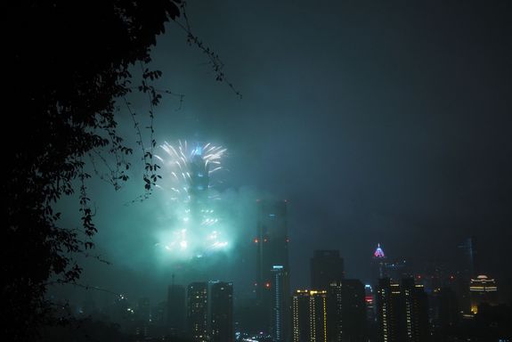 Neujahrsfeuerwerk in Taipei