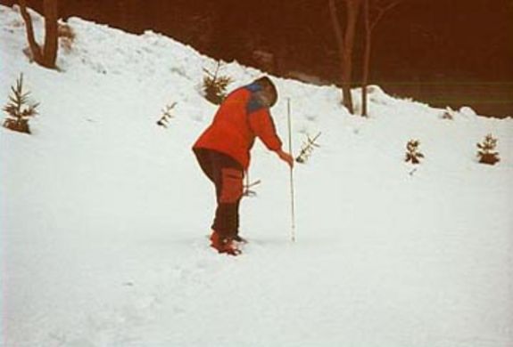 Schneekurs-Messung.