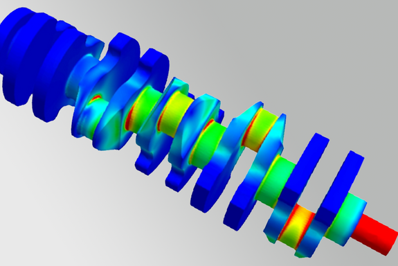 Representation of the loss density in a crankshaft
