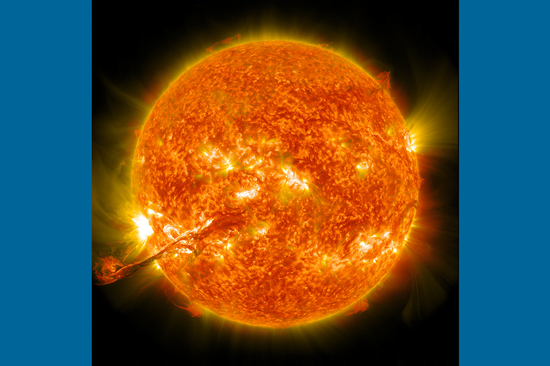 gewaltige Sonneneruption: Großaufnahme Sonne