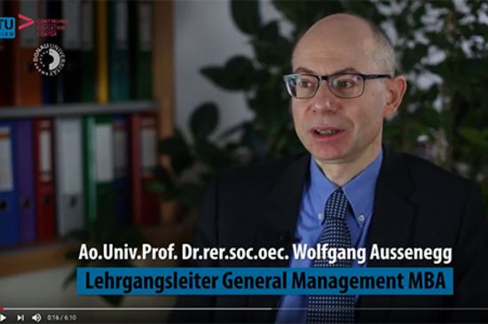 [Translate to English:] Video Lehrgangsleitung General Management MBA