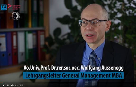 [Translate to English:] Video Lehrgangsleitung General Management MBA