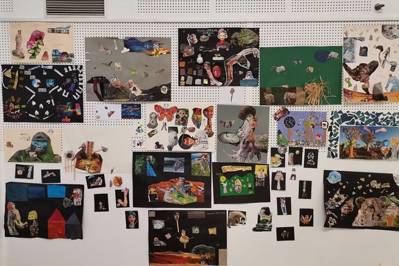 Collage an Wand Teil 2