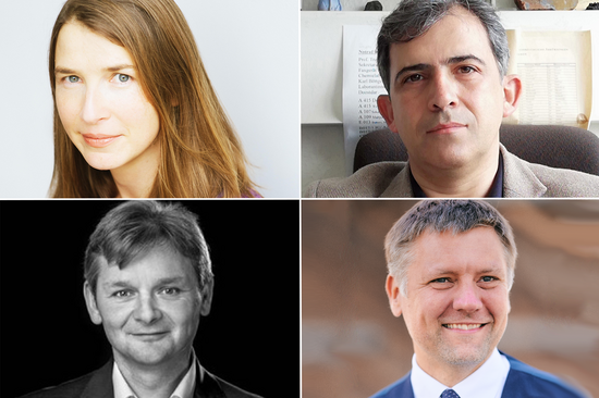 Collage mit vier gleich großen Porträtbildern.