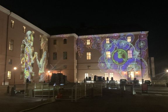 Haus mit Lichtershow