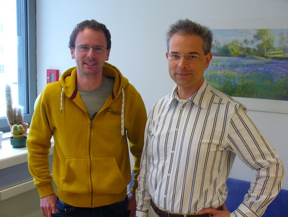 Werner Mack und Projektmitarbeiter Marcus Mitsch