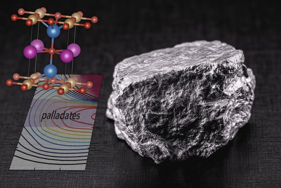 a piece of palladium and the material structure