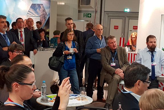 an auditorium following a presentation at the Advantage Austria Stand